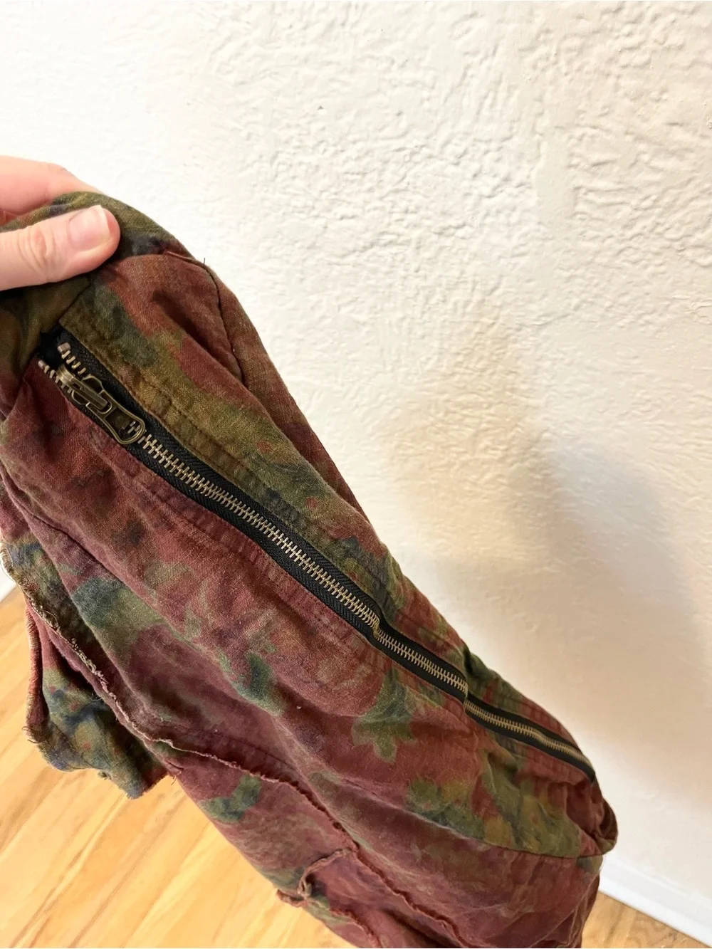 Large Hobo Bag Boho Bohemian Brown Green Floral Farmhouse Peasant